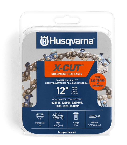 Husqvarna X-Cut S93G 12 Inch Chainsaw Chain