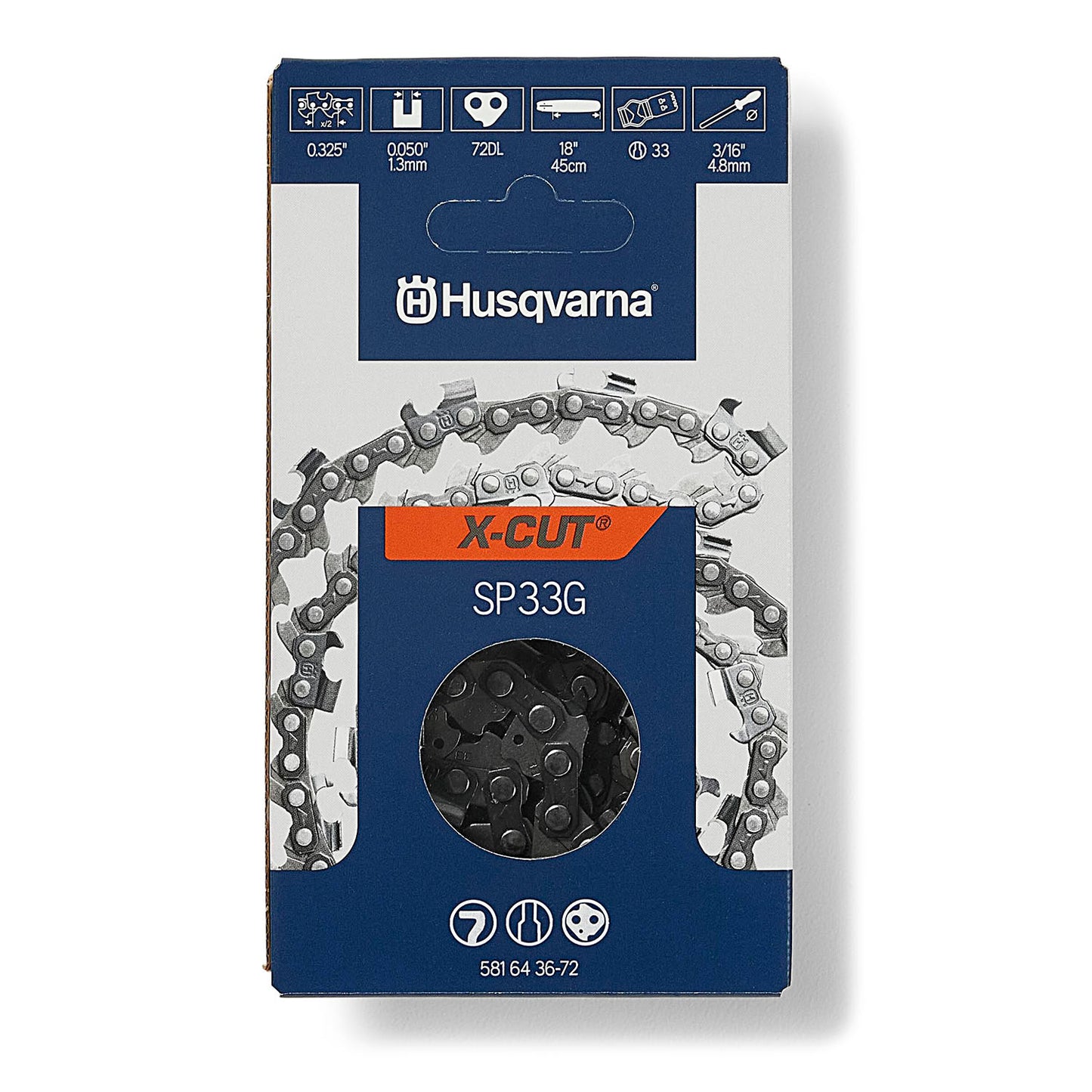 Husqvarna X-Cut SP33G 18 Inch Chainsaw Chain